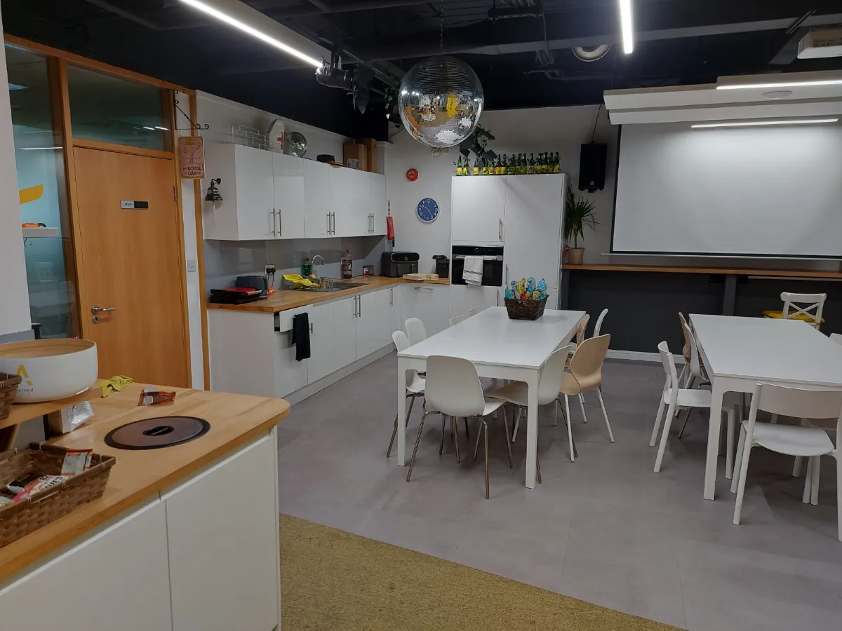 Kitchen and dining area reset and wiped down