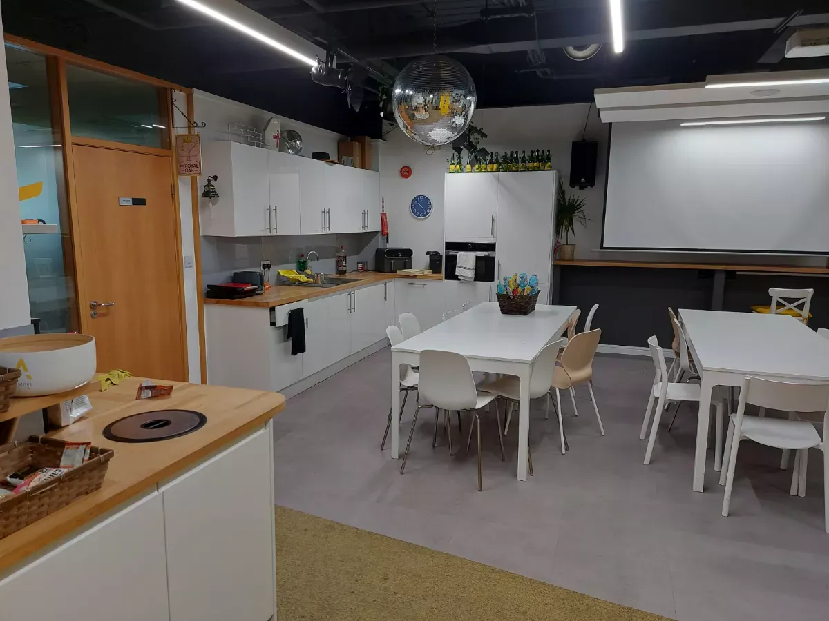 Kitchen and dining area reset and wiped down