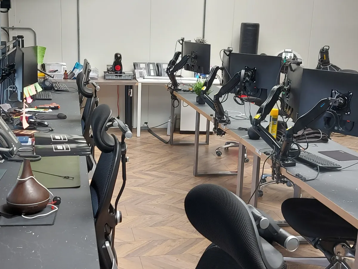 Workstations dusted and floors cleaned